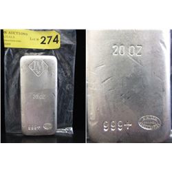 20 Oz. Johnson Matthey .999 Silver Bar