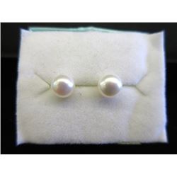 New 10KT Gold Pearl Stud Earrings