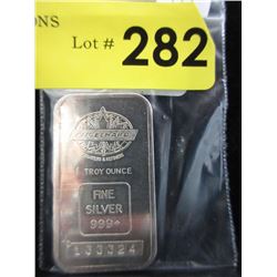 1 Oz. Rare Englehard .999 Silver Bar