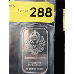 1 Oz. Scottsdale .999 Silver Bar