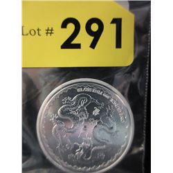 1 Oz. Niue Double Dragon .999 Silver Coin