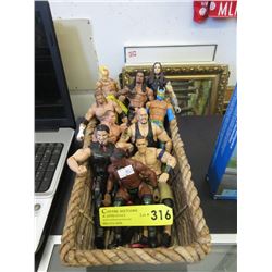 10 Assorted Wrestling Action Figures