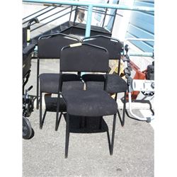 3 Stacking Office Chairs