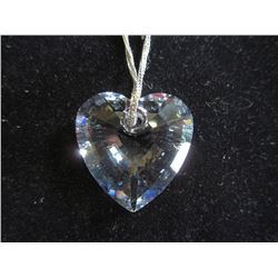 Swarovski Crystal Heart On Sterling Silver Chain