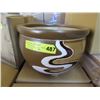 Image 1 : 2 New 3 Piece Brown & Tan Plant Pot Sets