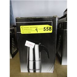 4 New Stainless Steel 6 Cup Espresso Makers