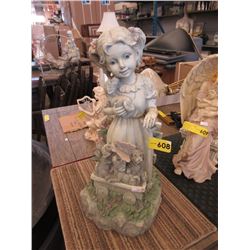 19" Tall Resin Garden Statue - 9" Diameter