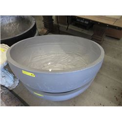 Round Fiberglass Patio Planter