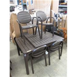 New Nardi Palma Patio Table with 6 Chairs & Leaf