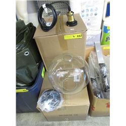 4 New 12" Glass Globe Pendant Lights