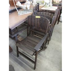 4 Folding Wood Patio Chairs