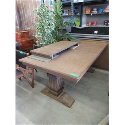 New Home Elegance Trestle Table with Leaf