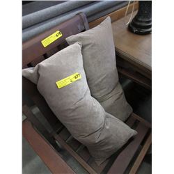 2 New Beige Lumbar Cushions