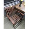 Image 1 : Solid Wood Patio Chair