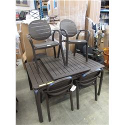 New Nardi Palma Patio Table with 6 Chairs & Leaf