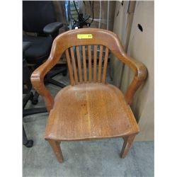 Vintage Solid Oak Office Chair