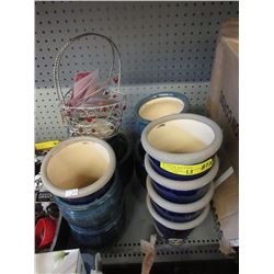 13 Assorted Ceramic Plant Pots