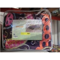 New Queen Size Multi Colour Sherpa Blanket