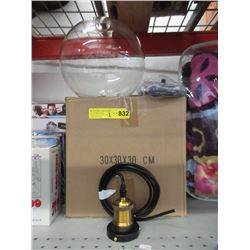 2 New 12" Glass Globe Light Fixtures