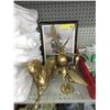 Image 1 : Brass Animals & 3 Framed Ship Prints