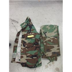 New Cotton Camo Jacket & Pant - Size Unknown