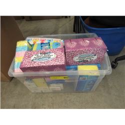 Tote of New Sponges, Tissue & Tissue Packs