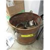 Image 1 : Large Copper Pail with Metal Decorations