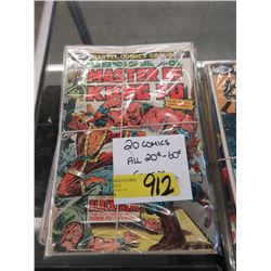 Twenty 20¢ to 60¢ Comic Books