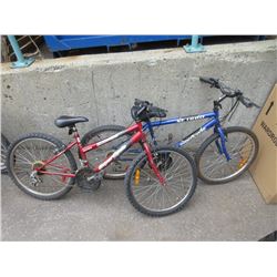Two 18 Speed Mountain Bikes
