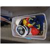 Image 1 : Bin of Hardhats, Coveralls, Safety Vests & More