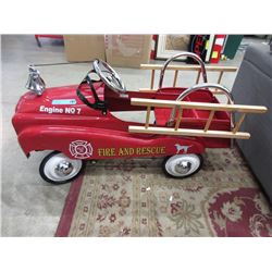 Collectors New Fire Truck Pedal Car