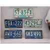 Image 1 : 4 Pairs & One Single BC License Plates