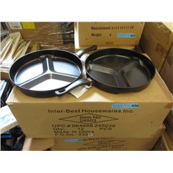 Case of 12 New Sectioned Frying Pans