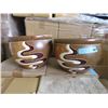 Image 1 : 2 New 3 Piece Brown & Tan Plant Pot Sets