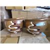 Image 1 : 2 New 3 Piece Brown & Tan Plant Pot Sets