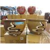 Image 1 : 2 New 3 Piece Brown & Tan Plant Pot Sets