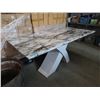 Image 1 : New Marble Look Dining Table