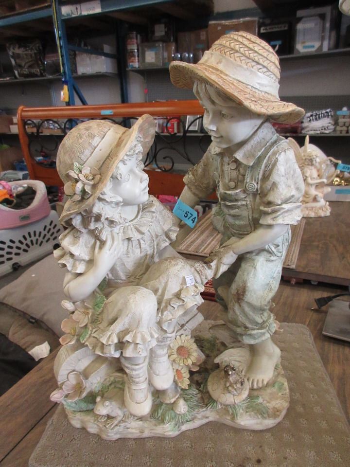 20" Tall Resin Garden Statue 15" Wide