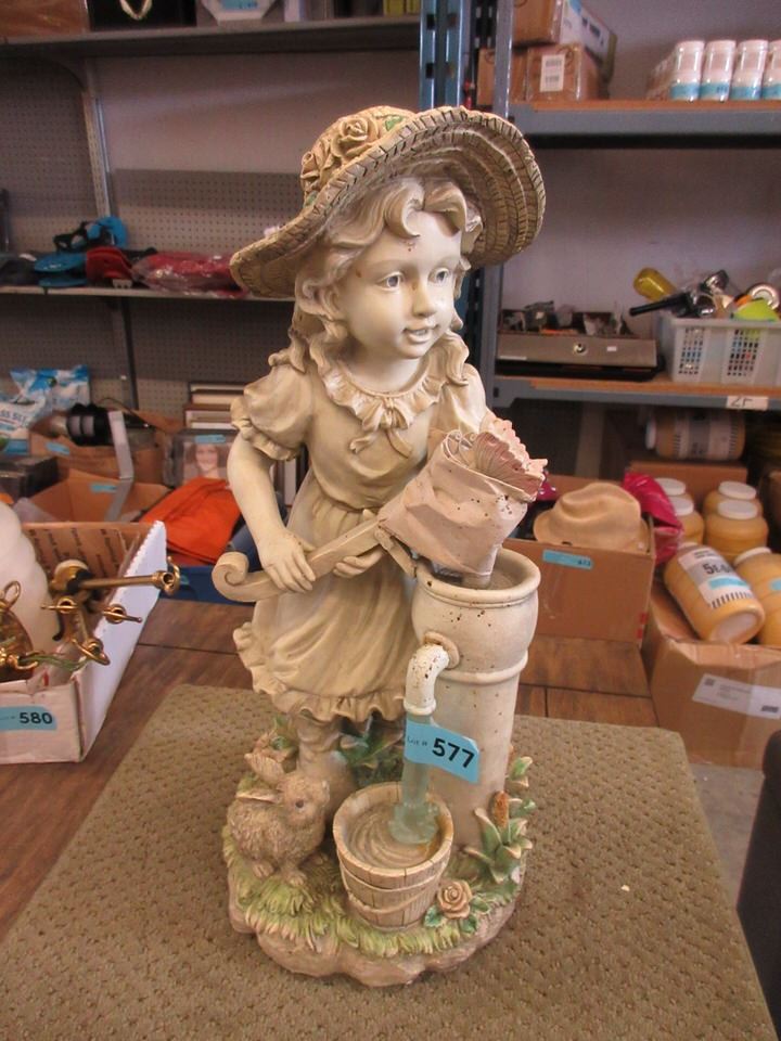 19" Tall Resin Garden Statue 9" Diameter