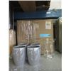 Image 1 : Four 5" Vases & Case of Hurricane Candle Holders
