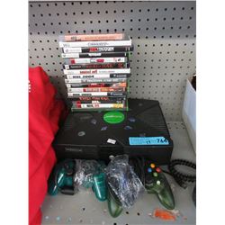 XBOX with 2 Controllers & Assorted Games