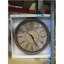 New 16" Wall Clock with Glass Lens
