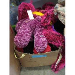 Box of Assorted New Stuffed Toys