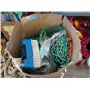 Image 1 : Large Box of Fish Net & a Tackle Box