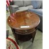 Image 1 : Wood End Table with Drawer