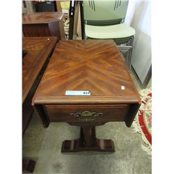 Wood Drop Side End Table with Drawer