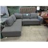 Image 1 : New Fabric Upholstered 3 Piece Corner Sectional