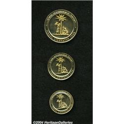 Liberation-2 3-piece Gold State Medal set,