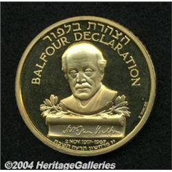 Balfour Declaration Gold State Medal 1967,