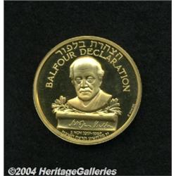 Balfour Declaration Gold State Medal 1967,